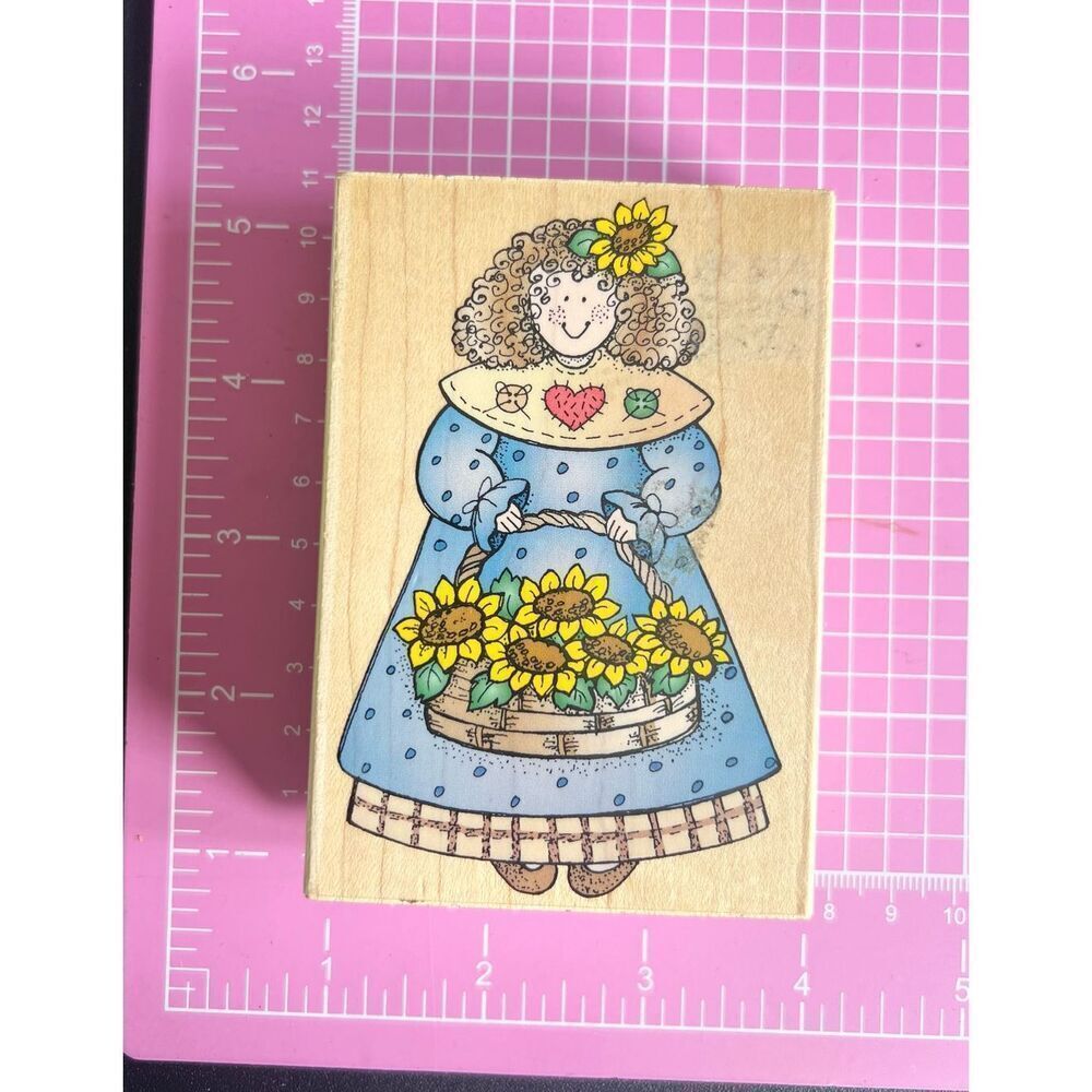 Stamp Wood - Sunflower Girl